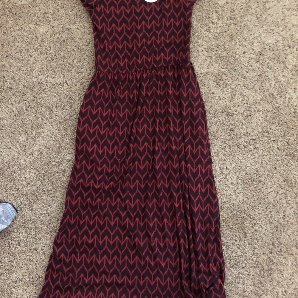 Girls dress red with designs
